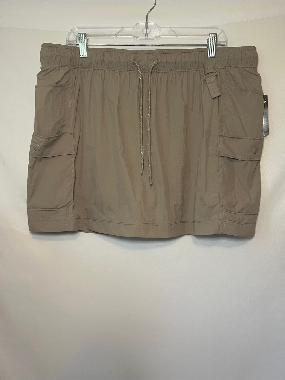 NWT Avia Cargo Hiking Skort Gray Mauve Pockets Drawstring XL Athleisure Athletic